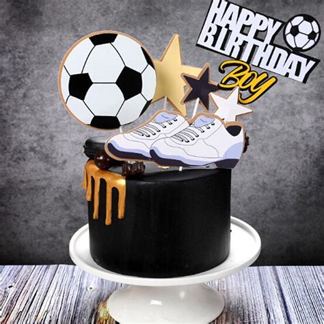 Basket Ball Football Cupcake Topper Theme Sports Boy Happy