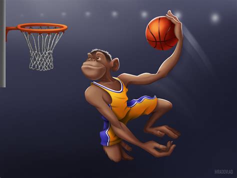 Basketball And Monkey Emoji Wallpaper