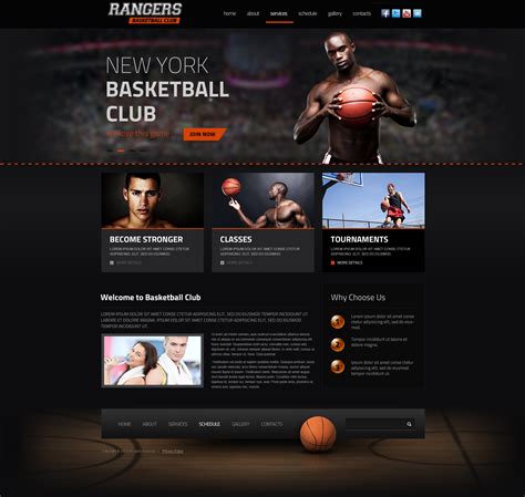 Basketball Bootstrap Template Gridgum