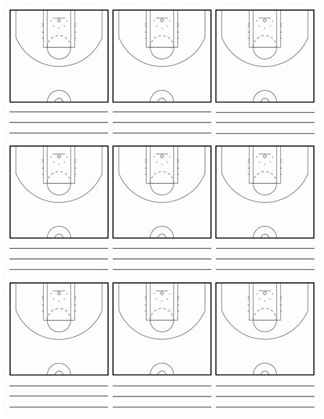 Basketball Printable Play Sheets