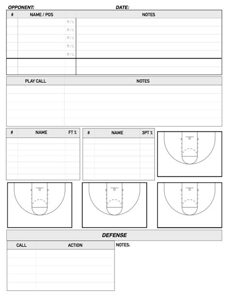 Basketball Scout Template