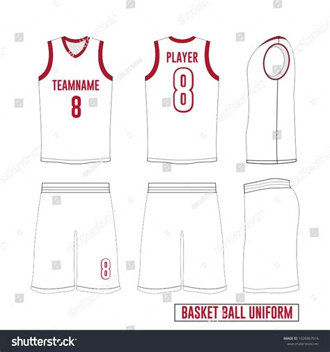 Basketball Uniform Template Design Royalty Free Vector Image