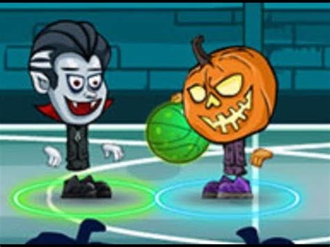 Halloween Basketball Legends is an exciting and interesting sport game revolving around the theme of Halloween festival. A newly organized basketball tournament, your task will have to defeat the entire opponent to be able to win. Can you win against opponents like vampires, pumpkins, mummies, witches or other characters?
