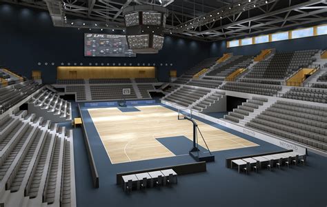 Basketball stadium 3d model.  Bryan Station 7.  The team is being coached by Sc...