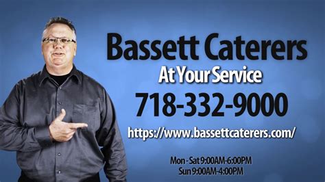 Bassett caterers. BBQ Catering; Desserts; Private Dining Room; Order Online. More. Log In. info@bassettcaterers.com (718) 332-9000. Hors D'Overvres. Print Menu. Cocktail Party. See Menus. A La Carte Hors D'Overvres. See Menu. Party Platters. See Menu. Hors D'Oeuvres: Services (718) 332-9000 ©2022 by Bassett Caterers. Proudly created with Wix.com 