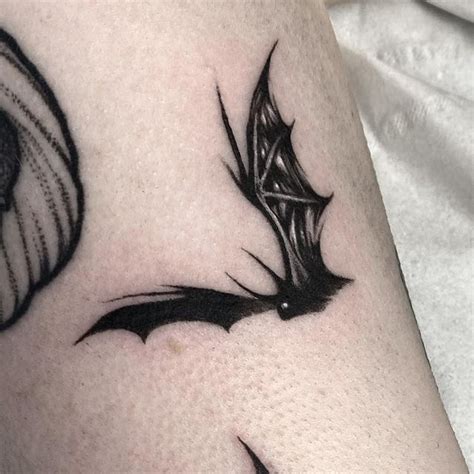 Bat 🦇 on the Elbow Tattoo Elbow tattoos, Tattoos, American
