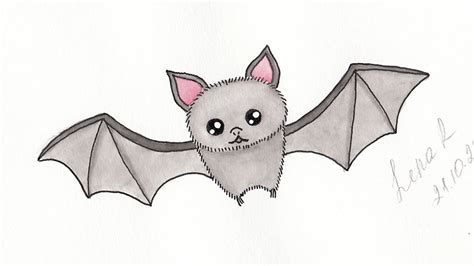Bat Cartoon Drawing Easy