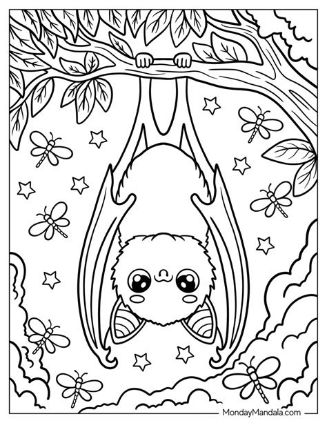 Bat Coloring Pages Prin