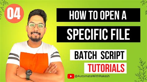 Batch Script to Open File - YouTube