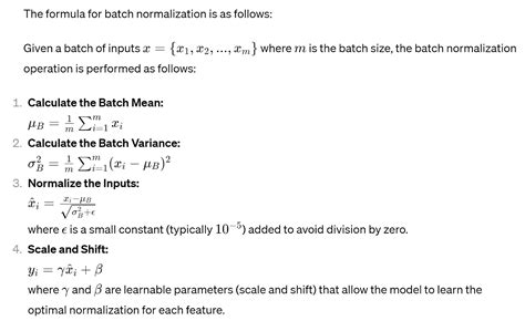 Batch norm.  See the formula, the implementation, and the benefits of batch normalization ...
