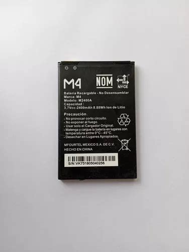 Bateria Para M4 Modelo M2400a,3.7vcc,2400mah,8.8wh.original