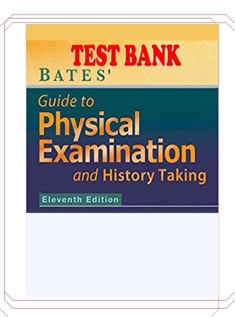 Bates Guide To Physical Examination 11th Edition Test Bank Pdf