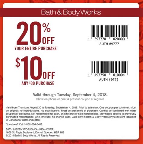 Bath and body works 20 off. Sign me up for Bath & Body Works exclusive offers, personalized emails and ads, and get 20% off my next purchase + free shipping on $50 orders!* Details. You can unsubscribe at any time. *Offer will be emailed within 72 hours of … 