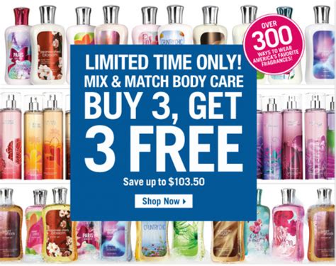 Bath and body works buy 3 get 3 free. Things To Know About Bath and body works buy 3 get 3 free. 