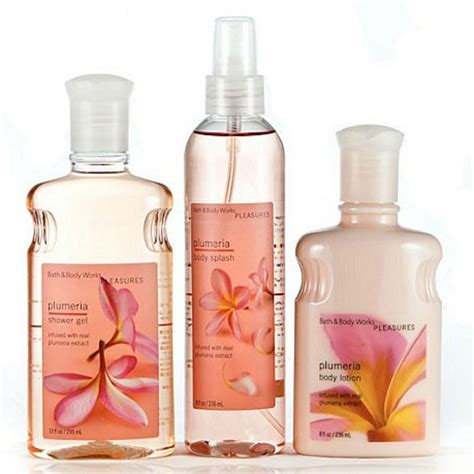 Shop Women's Bath & Body Works Size OS Moisturizer at a discounted price at Poshmark. Description: Bath & Body Works Pleasures, Plumeria body lotion, 8 oz Retired, discontinued New. Sold by tracktownvntg. Fast delivery, full service customer support.