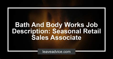 The estimated total pay for a Seasonal Associate at Bath & Body Works is $14 per hour. This number represents the median, which is the midpoint of the ranges …. 