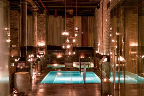 Bath house nyc. The basement level of the gigantic three-story space houses the spacious, open room of baths, which consist of hot, cold, saltwater and multijet pools alongside steam and hot-stone rooms where you ... 