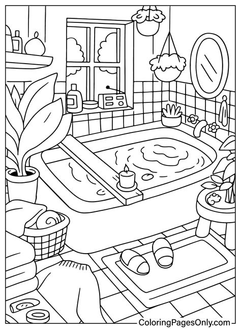 Bathroom Coloring Shee
