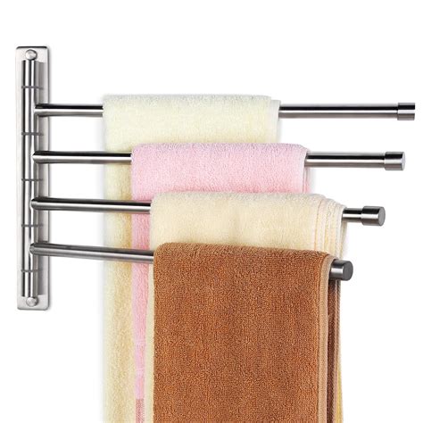 Bathroom Wall Mounted Laundry Towel Rack Kitchen Swing Arms …