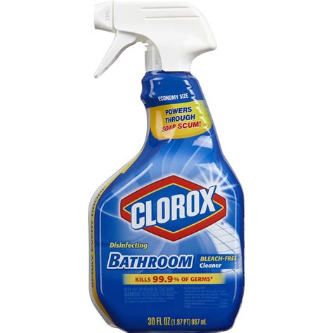Bathroom cleaner. Let sit for 10 to 15 minutes. (You can move on to the bathroom sink while you wait.) Use a damp, soft sponge or microfiber cloth to scrub the tub, faucet and drain (don’t forget to wipe the outside of the tub too), then rinse thoroughly. Wipe down the outside of the tub with a dry cloth to avoid any drip marks. 