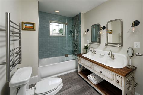 Bathroom home improvement. Costs for related projects in San Bernardino, CA. Install a Bathtub or Shower Liner. $495 - $5,498. Install a Glass Shower Door. $0 - $1,250. Refinish a Bathtub. $383 - $480. Remodel a Bathroom. $4,500 - $14,000. 