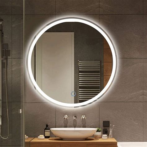 Bathroom mirror and light. 
