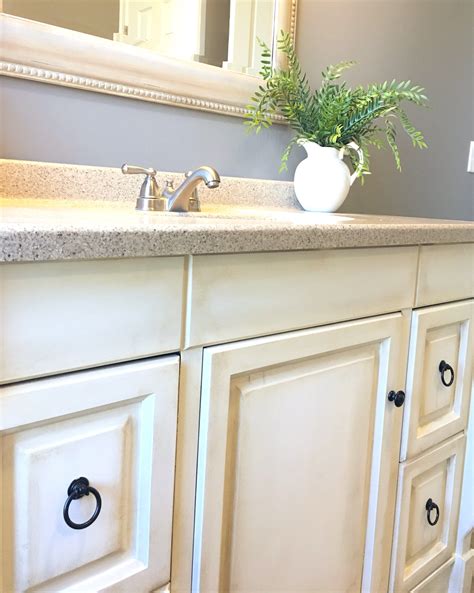 Bathroom vanity paint. The best paint sheen for durability and cleanability in a bathroom is SEMI-GLOSS. We are all tough on our vanity doors and drawers, so we want a hard finish. 