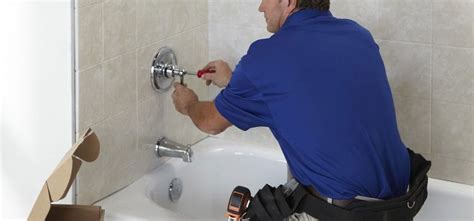 Bathtub shower installation.  Perfect for stylish, space Shannon from https://...