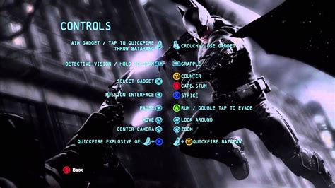 Batman Arkham Origins: PC Keyboard Controls.