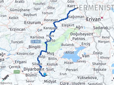 Batman Hasankeyf Şırnak Şırnak merkez Yol Tarifi Güzergahı, Kaç . 