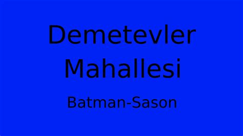 Batman Sason Demetevler Mahallesi terapi halı yıkama