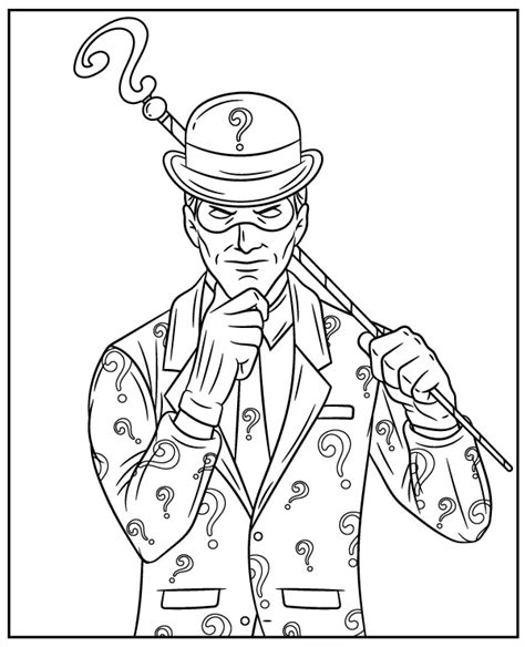 Batman Villains The Riddler Coloring Pages