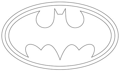 Batman logo outline to print and use... Symbols Pinterest