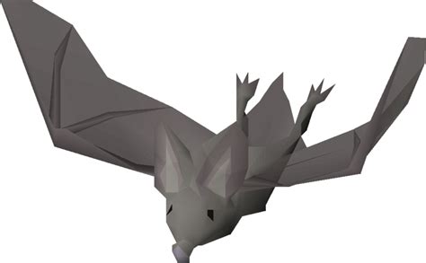 Bats are small, flying animals that can be found in numerous darker areas throughout RuneScape, such as Morytania. Many small bats can be found on the pathway to Paterdomus, as well as around the Slayer Tower. There are several stronger variants of bats such as giant bats, warped bats, and albino bats. . 