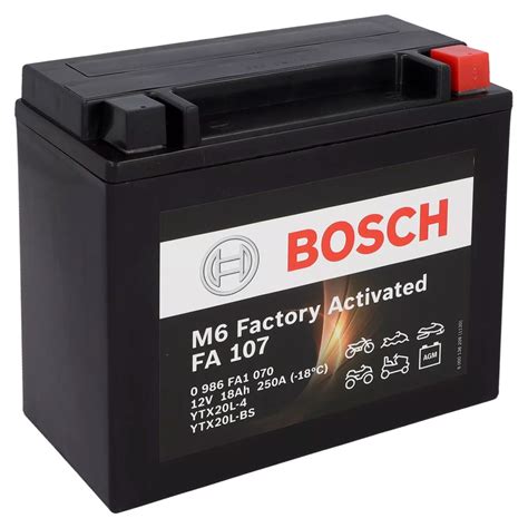 Battery BOSCH YTX20L-BS Sealed Harley Davidson FLSTF Fat Boy 1584 2007 ...