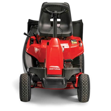 CRAFTSMAN R110 10.5-HP Manual/Gear 30-in Riding Lawn Mower with Mulching Capability (Included). Its 6-speed transmission, mid-back seat and soft touch steering wheel will help you power through the lawn on a 18-in turn radius with ease. Garden product manuals and free pdf instructions.. 