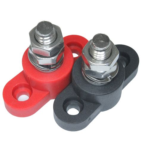 Battery junction. 5/16" Single Stud Battery Junction Posts, Ampper M8 Heavy Duty Power and Ground Junction Block Power Distribution Studs Terminal Kit, Pack of 2 (Red and Black) 4.4 out of 5 stars. 296. 100+ bought in past month. $8.99 $ 8. 99. FREE delivery Tue, Mar 19 on $35 of items shipped by Amazon. 