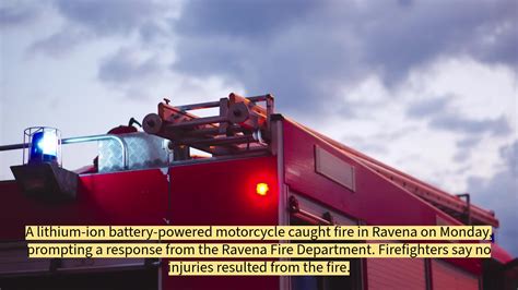 Battery-powered motorcycle catches fire in Ravena