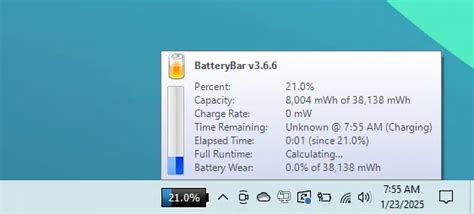 BatteryBar Pro: Windows Battery Life Tracker.