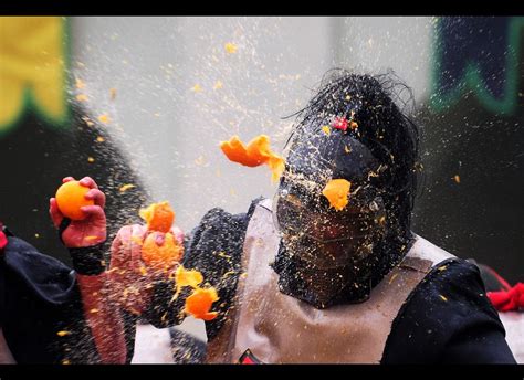 Battle Of The Oranges In Ivrea, Italy, Celebrates History With Giant ...