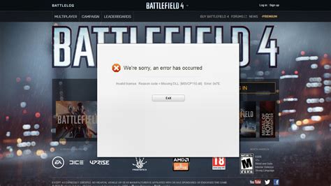Battlefield 4 msvcp110 dll hatası