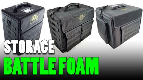 Battlefoam - The BF Shield Bag is the ideal bag for the Gamer on a budget. This bag is made with a grey canvas material. There is one pocket on each side of the bag as well as the back and there are three on the front to store books and other gaming...