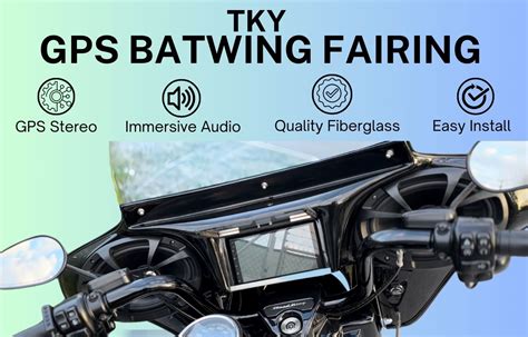 Batwing fairing with stereo.  With a preinstalled Android navigation system, the TKY GPS...