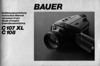 Bauer c107xl c108 super 8 film kamera handbuch. - Manuale di servizio volvo penta gxi.
