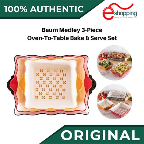 Baum Medley Oven to Table Baking Dish Set 3Pc (Red)