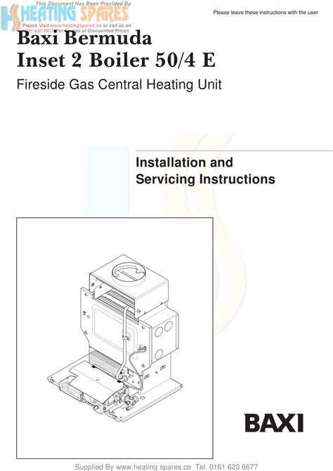 Baxi Bermuda Inset 2 Boiler 50/4 Manuals ManualsLib