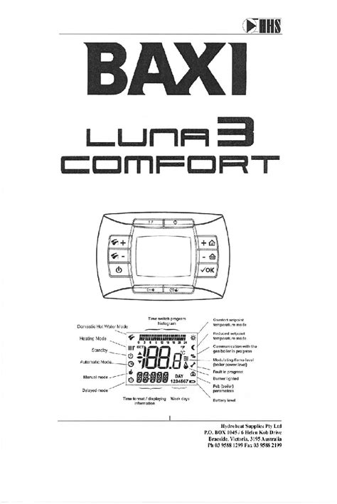Baxi luna manual for the 310. - Manuali di riparazione per piano cottura a induzione tcl.