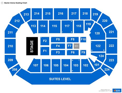 Baxter Arena Interactive Seating Chart Arena Seating Chart