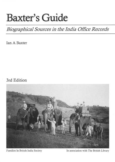 Baxters guide biographical sources in the india office records. - La personalidad, la adolescencia, los valores.