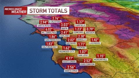 Bay Area rain totals: Storm expected to hit in waves
